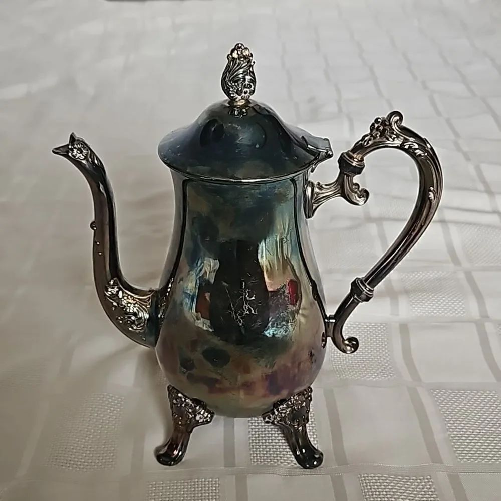 Vintage B.P Brass Silver Coffee Pot